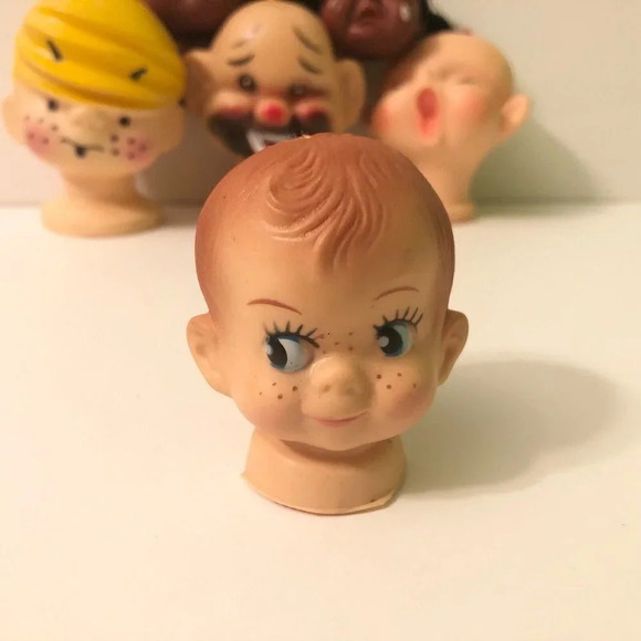 Lot of 7 Assorted Doll Heads Clown Baby Girl Dennis The  Mennace - Picture 11 of 16